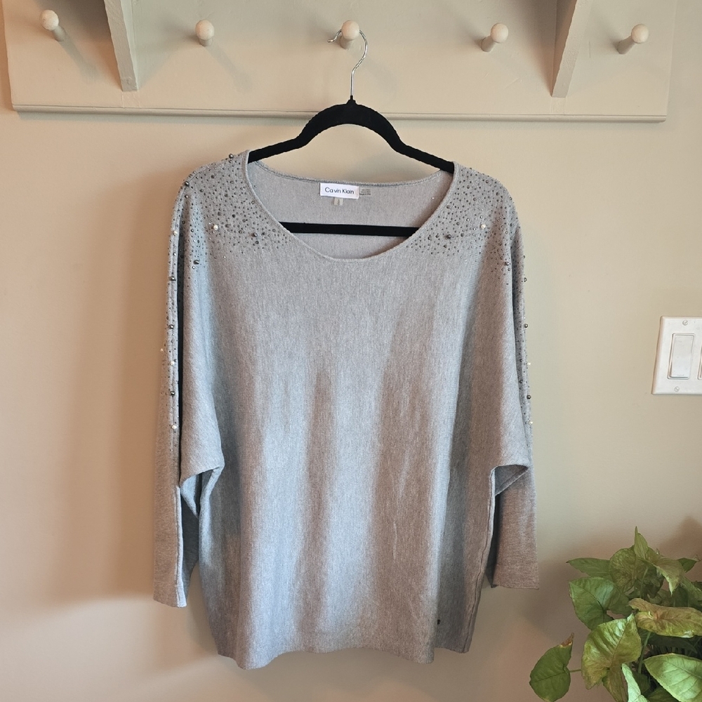 Calvin Klein Heather Gray Knitwear